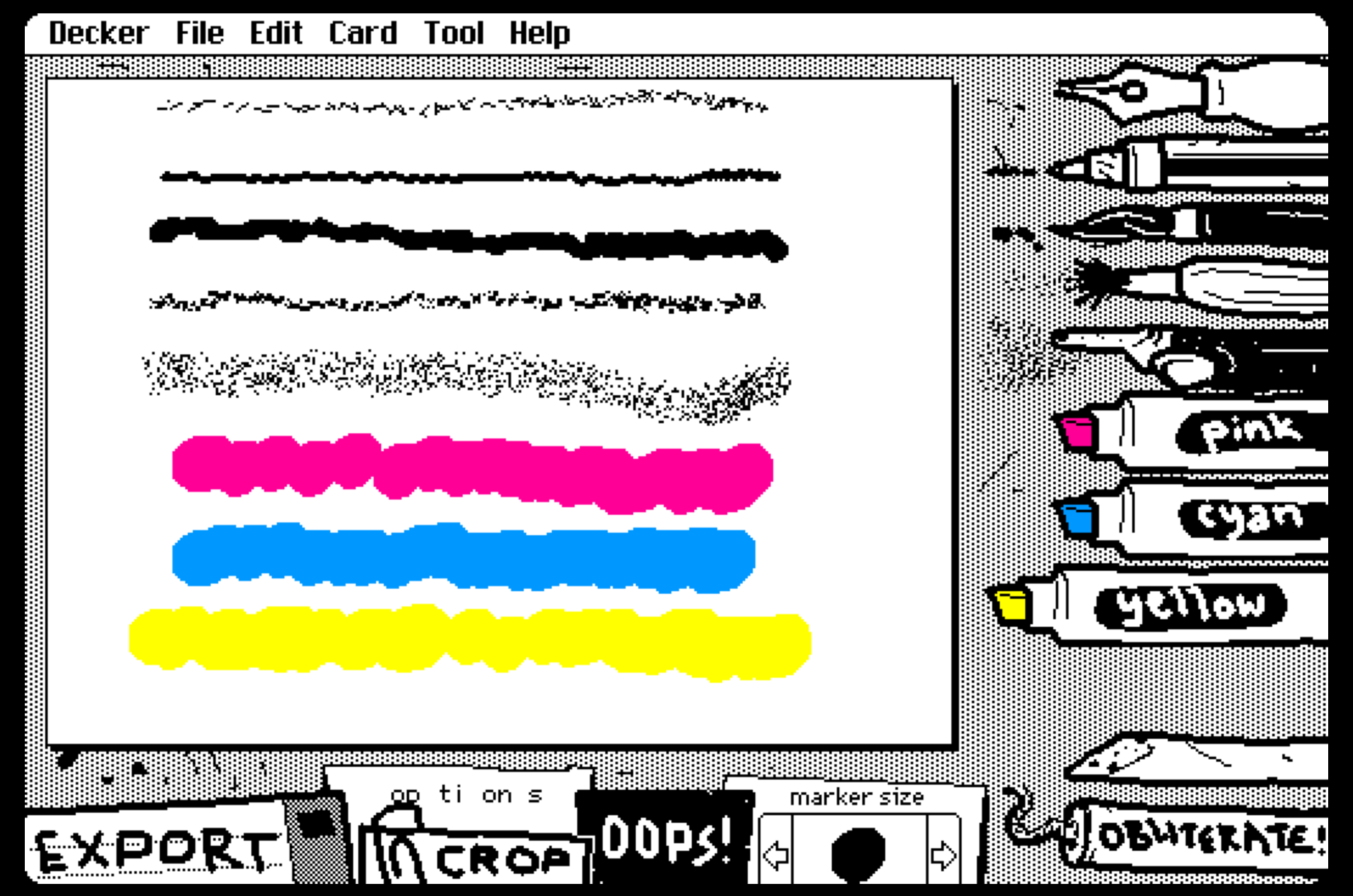 WigglyPaint magic brushes