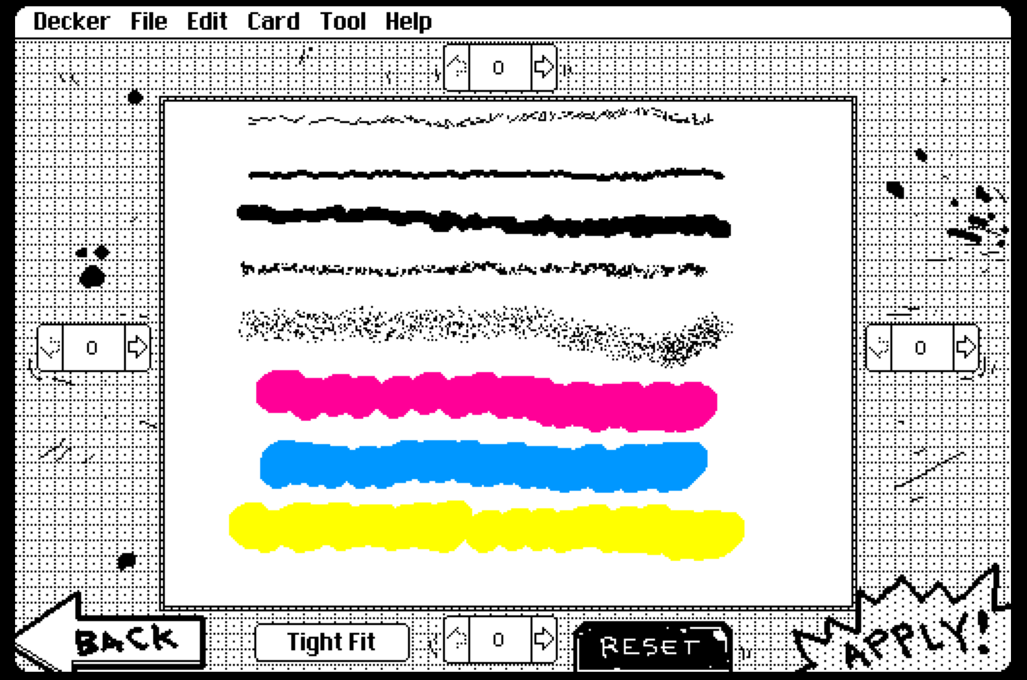 Bijsnijdopties in WigglyPaint